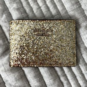 Kate Spade-confetti card holder (gold)